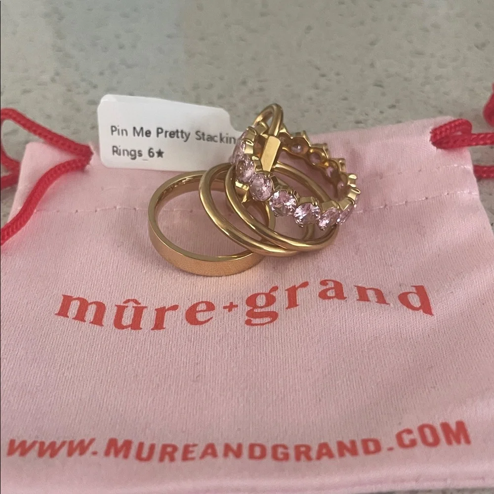 Gold Stacking Rings - Picture 2 of 4